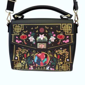 Loungefly Disney MULAN Handbag with Crossbody Strap - Black Purse